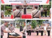 Kapolres Gresik Pimpin Sertijab PJU dan Berikan Penghargaan kepada Personel Berprestasi