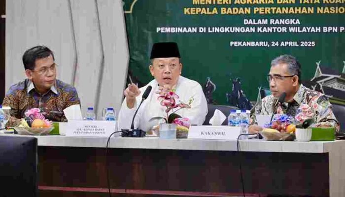 Bina Jajaran Kanwil BPN Provinsi Riau, Menteri Nusron Tegaskan agar Penyelesaian HGU dan Pemetaan Tanah Jadi Prioritas