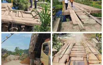 Pemkab Rohil Lakukan Penanganan Darurat Runtuhnya Abutment Jembatan Jalan Penghulu Annas Makmun Bangko Pusako