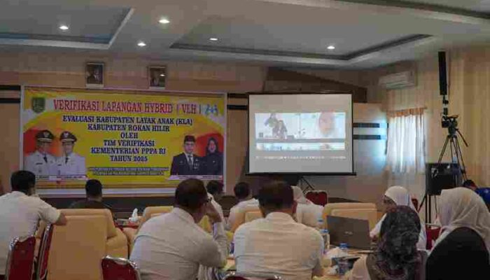Pemkab Rohil Gelar VLH Evaluasi Kabupaten Layak Anak Oleh Tim Verifikasi Kementerian PPPA RI