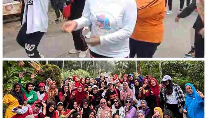 Masyarakat Antusias Ikuti Senam Sehat yang digelar Lady Sport Bilah Hulu Dan Persani