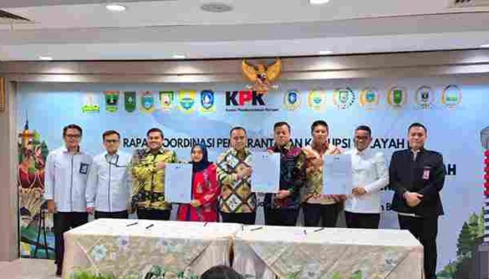 Rakor Dengan KPK RI, Bupati H Zukri.SM Komitmen Wujudkan Tata Kelola Pemerintahan yang Bersih