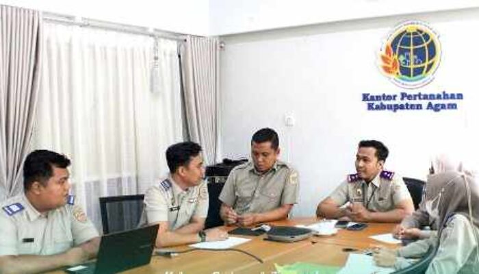 Kantor Pertanahan Kabupaten Agam Ikuti Rapat Evaluasi Program Kinerja dan Kegiatan Kementerian ATR/BPN Triwulan II Tahun 2025
