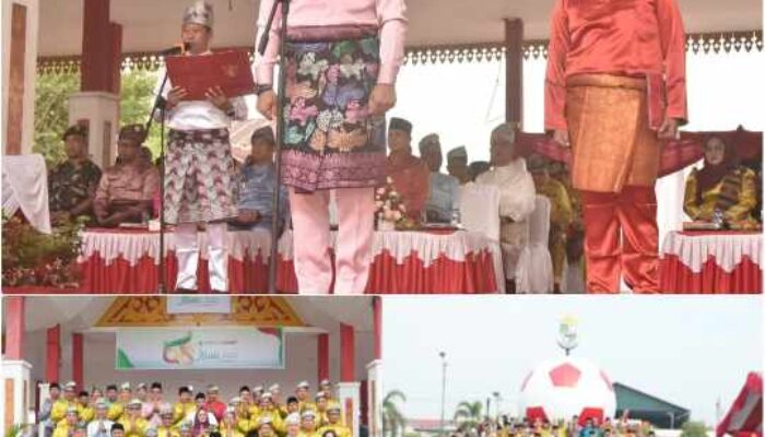 Bupati Pelalawan Pimpin Upacara Peringatan Hari Jadi Provinsi Riau ke-68