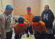 Polsek Tualang Tangkap Tiga Pria Diduga Pengedar Narkoba