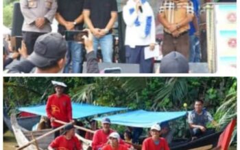 Bupati dan Wakil Bupati Labuhanbatu Hadiri Festival Perlombaan Dayung Sampan Tradisional