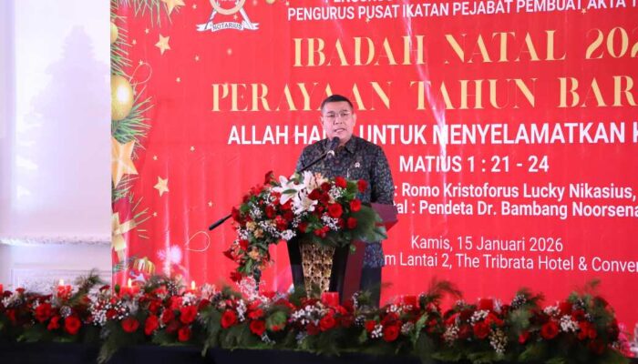 Hadiri Perayaan Natal, Wamen Ossy: Notaris dan PPAT Punya Peran Strategis Hadirkan Negara bagi Masyarakat