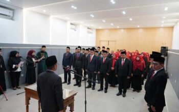 Kantor Pertanahan Kabupaten Agam Hadiri Pengangkatan Sumpah MPPW dan MPPD di Sumatera Barat