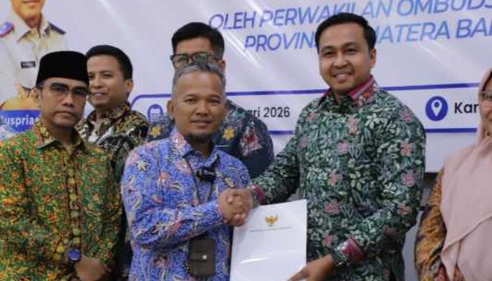 Kantor Pertanahan Kabupaten Agam Raih Predikat Kualitas Baik dari Ombudsman RI Tahun 2025