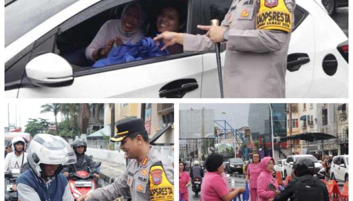 Tebar Kepedulian di Bulan Ramadhan, Kapolresta Manado Pimpin Pembagian Takjil Bersama Bhayangkari dan Polwan