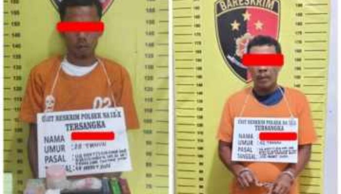 Polsek Na IX-X Bongkar Peredaran Sabu 7,01 Gram di Hutapadang, Dua Pria Diamankan