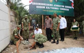 Kodam XIX/Tuanku Tambusai Laksanakan Grounbreaking Jembatan Garuda, Wujudkan Konektivitas dan Dukung Kesejahteraan Masyarakat