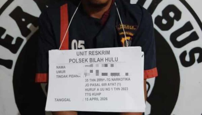 Gerebek Transaksi Sabu di Lingkungan Sekolah, Polsek Bilah Hulu Ringkus Pengedar