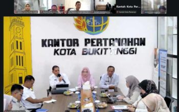 BPN Agam Ikuti Monitoring dan Evaluasi Kearsipan ATR/BPN Secara Daring