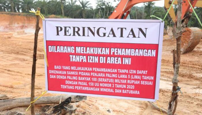 Pemprov Riau Hentikan Dua Aktivitas Tambang MBLB Tanpa Izin di Kampar