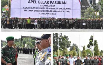 Danrem 031/WB Pimpin Apel Gelar Pasukan Jelang Kunjungan Ibu Wakil Presiden RI dan Ibu Seruni Kabinet Merah Putih di Riau