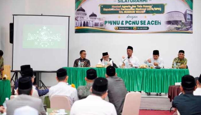 Menteri Nusron Ajak PWNU dan PCNU Se-Aceh Percepat Sertipikasi Tanah Wakaf