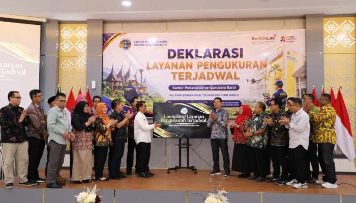 Kantor Pertanahan Kabupaten Agam Dukung Transformasi Layanan melalui Deklarasi dan Launching Layanan Pengukuran Terjadwal