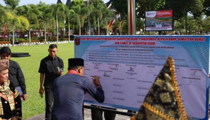 Kantor Pertanahan Kabupaten Agam Dukung Komitmen Bersama Berantas Narkoba di Kabupaten Agam