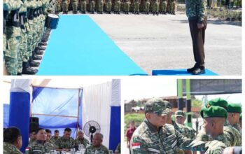 Kodam XIX Tuanku Tambusai Dampingi Kunjungan Menhan RI ke Yonif TP 952/Imam Bulqin, Perkuat Pembangunan Satuan