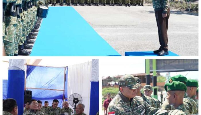 Kodam XIX Tuanku Tambusai Dampingi Kunjungan Menhan RI ke Yonif TP 952/Imam Bulqin, Perkuat Pembangunan Satuan