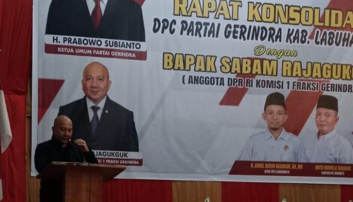 Sabam Rajaguguk Hadiri Konsolidasi Gerindra Labuhanbatu