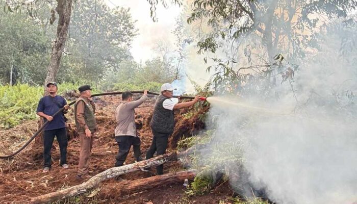 Tanpa Kenal Lelah, Bupati Zukri dan Kapolres Pelalawan Kawal Langsung Pemadaman Karhutla di Kerumutan hingga Malam