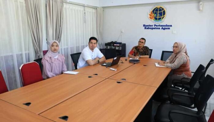Perkuat Pelaksanaan Reforma Agraria, Kantor Pertanahan Kabupaten Agam Ikuti Monitoring dan Evaluasi Redistribusi Tanah