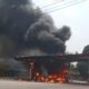 SPBU Lubuk Terap Pelalawan Terbakar: Mobil Diduga Modifikasi Pelansir BBM Meledak, Pengemudi Kabur