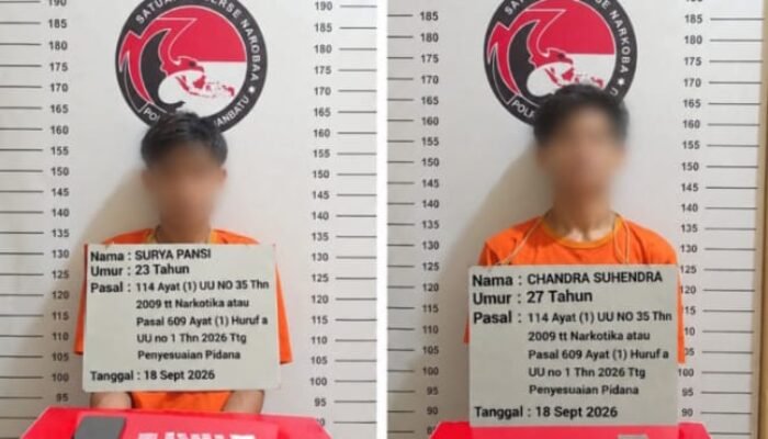 Diduga Edarkan Sabu di Kampung Tempel, 2 Pria Diringkus Polisi
