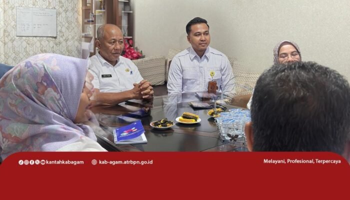 Tingkatkan Kualitas Layanan Publik, Kantah Agam dan Bapenda Perkuat Integrasi Data Pertanahan dan Perpajakan