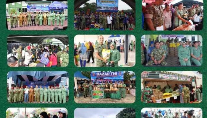 Semarak HUT ke-81 TNI, Korem 031/WB Gelar Bazar Murah di Dumai