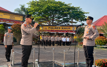 Apel Perdana Kapolres Kaur, Commander Wish “GAGAH” Jadi Pedoman Personel