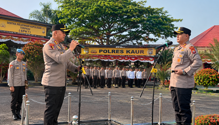 Apel Perdana Kapolres Kaur, Commander Wish “GAGAH” Jadi Pedoman Personel