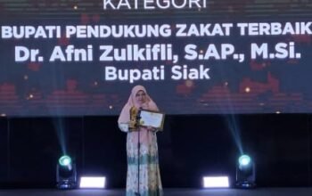 Bupati Siak Masuk Top 5 Bupati Pendukung Zakat Terbaik di Indonesia