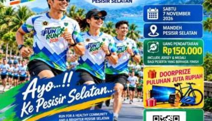 PWI Health Fun Run 5K 2026 Siap Digelar di Kawasan Wisata Mandeh Pessel