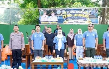 Bupati Maya Hasmita Buka Turnamen Tenis Lapangan Semarakkan HUT Pemkab Labuhanbatu