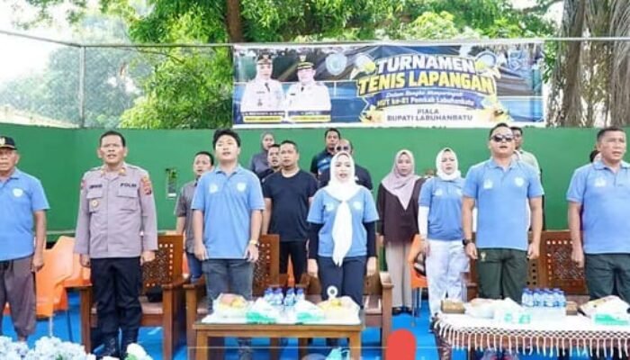 Bupati Maya Hasmita Buka Turnamen Tenis Lapangan Semarakkan HUT Pemkab Labuhanbatu