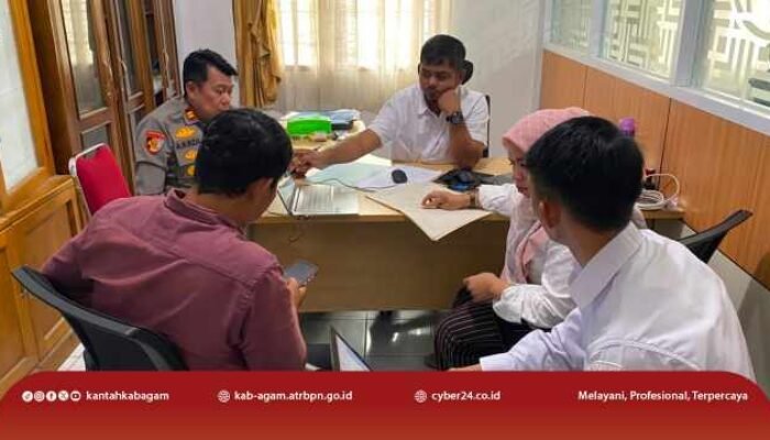 Kantor Pertanahan Kabupaten Agam Terima Koordinasi dan Konsultasi Aset dari IPDN dan Polsek Baso