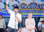 Bupati Maya Hasmita dan Wabup Jamri Hadiri Pengajian Akbar Pemprovsu di Ika Bina, Apresiasi Pembangunan Jalan Pesisir