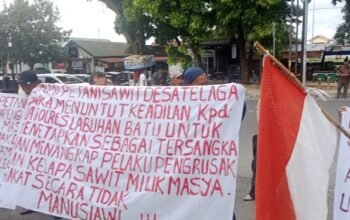 Kasus Dugaan Pengrusakan Sawit Belum Tuntas. 100 Petani Telaga Suka Datangi Polres Labuhanbatu